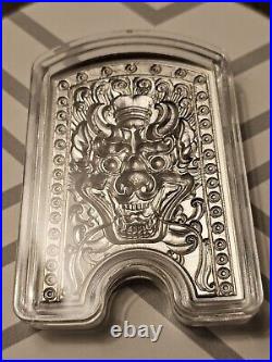 1 Silver Devil With Horns 2 Oz Shield With Capsule Ag 999 2 Oz Limited Edition