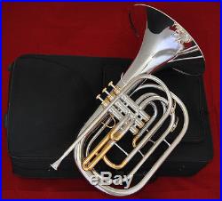 10% OFF Pro Silver Plated Marching French horn gold plated valves cup With Case