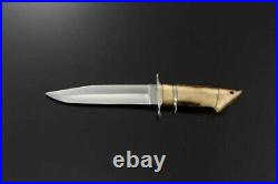 12 Custom Handmade D2 Steel Fixed Blade Bowie Knife With Beautiful Bone Handle