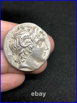 (14.41)Alexander the Great with horn of Ammon Silver Coin c. 305281 BCE Rare