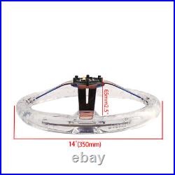 14in Acrylic Transparent Steering Wheel with Silver Quick Release Adapter