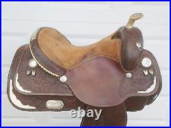 15.5 CIRCLE Y Silver Reining / All Around Show SaddleHigh EndSQHBRawhide