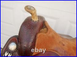 15.5 CIRCLE Y Silver Reining / All Around Show SaddleHigh EndSQHBRawhide