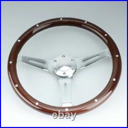 15 Matte Black Steering Wheel with a Silver Color Horn New Item 100%
