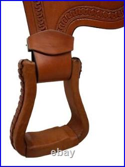 16 Wade Style Roping Horse Saddle with Serpentine Border