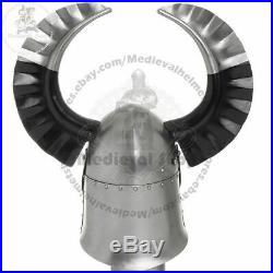 18ga Medieval Armor Templar Crusader Knight Armor Great Helmet With Metal Horn