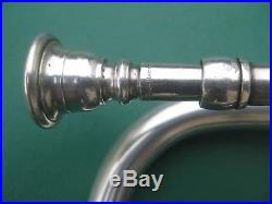 1907 Conn Conn-Queror Cornet with Case Silver & Gold vintage brass horn
