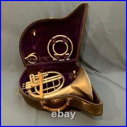 1928 Silver Pan American Mellophone with 3 Crooks D-Eb-C S/N 68267 Conn