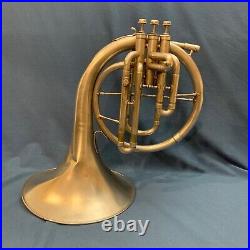 1928 Silver Pan American Mellophone with 3 Crooks D-Eb-C S/N 68267 Conn