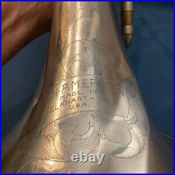 1928 Silver Pan American Mellophone with 3 Crooks D-Eb-C S/N 68267 Conn