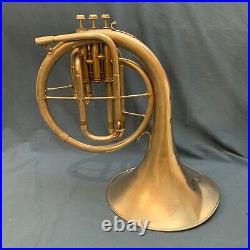 1928 Silver Pan American Mellophone with 3 Crooks D-Eb-C S/N 68267 Conn