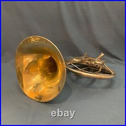 1928 Silver Pan American Mellophone with 3 Crooks D-Eb-C S/N 68267 Conn