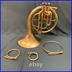 1928 Silver Pan American Mellophone with 3 Crooks D-Eb-C S/N 68267 Conn