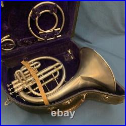 1928 Silver Pan American Mellophone with 3 Crooks D-Eb-C S/N 68267 Conn