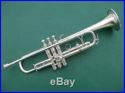 1929 King Liberty Trumpet Silver with Case HN White brass horn