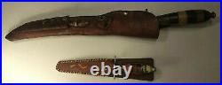 1940's FIXED BLADE DAGGER KNIFE lot/3 with SHEATH, JUAREZ MEXICO solid conditio