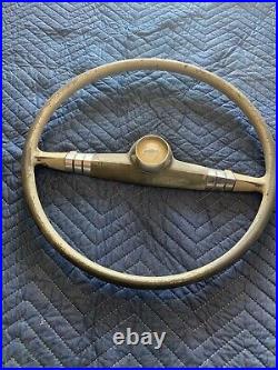 1951-52 18 Chevrolet STEERING WHEEL WITH HORN RING WITH GOLD CHIEF IN CENTER