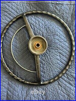 1951-52 18 Ford STEERING WHEEL WITH HORN RING WITH GOLD CHIEF IN CENTER