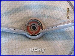 1955/56 Chevy Steering Wheel With Horn Ring Great Original Part