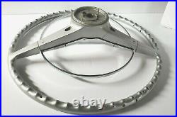 1957 Chevy Belair Steering Wheel With Horn Button & Ring Vintage Original SS3