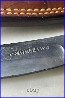 1993 Morseth Simi-Skinner Model 15 with Sheath Handle Ebony and Stag Horn