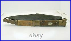 19th C. Figting Knife With Horn Handle And Silver Shield Single Blade -b. Offer