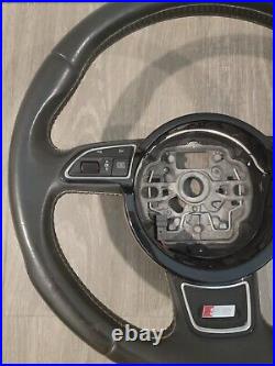2013-2018 Audi S6, A6 Silver Stitched Leather Steering Wheel with Paddle Shifters