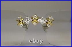 3 Ct Lab Diamond 14k Gold Custom Genuine Horn Buffs with Iced Out Moissanite C's