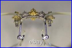 3 Ct Lab Diamond 14k Gold Custom Genuine Horn Buffs with Iced Out Moissanite C's