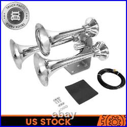 3 Trumpet Train Horn Kit with 150 PSI Air Compressor For Car Truck Train 150DB