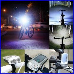 30XSolar Bicycle Headlights with Horn Bicycle Solar Taillights Usb Chargin W5N5