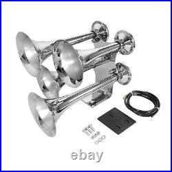 4 Trumpet Train Horn Kit with 150 PSI Air Compressor For Car Truck Train 150DB
