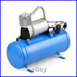 4 Trumpet Vehicle Air Horn with 12 Volt Compressor and Hose 150 dB Train HS0P 01