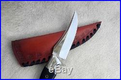 440 C Beautiful High Mirror Polish Bush Craft Knife With Black Micarta Handle