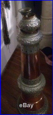 8ft Rag-Dung Ceremonial Tibetan Prayer Horn/Trumpet With Copper & Silver Metal
