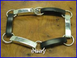 925 Sterling Silver Bracelet With Horn Decorations/31,5g/20,4cm