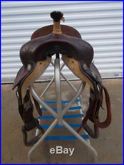 A older 15 Big Horn barrel saddle with tooling and a little bit of silver