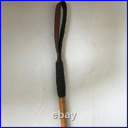 Abercrombie and Fitch Bamboo Riding Crop Stag Horn with Silver Band and A&F Logo