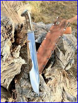 Abr Custom Handmade D2-tool Steel Hunting Bowie Knife With Stag Horn Handle