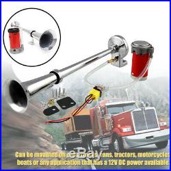 Air Horn 150DB 12V Single Trumpet Kit With Compressor Super Loud Car Lorry Boat