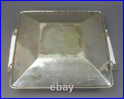 Airedelsur Argentina Alpaca Silver Tray With Horn Handles 16 x 14