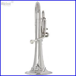 Aklot Intermediate Eb Nickel Alto Horn Silver Plated Mouthpiece with Case