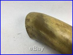 American Revolutionary War Large Powder Horn With Inlay Silver