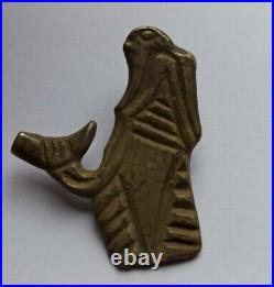 Ancient Viking Silver Pendant With A Female Figure Drinking From Horn 800-1100ad