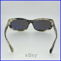 Ann Demeulemeester Sunglasses Cat Eye Horn 925 Silver with Green Lenses Category