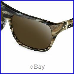 Ann Demeulemeester Sunglasses Oversized Brown Horn 925 Silver with Green Lenses