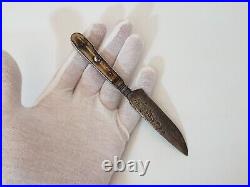 Antique 17th Century Small Knife with Silver Mount and Stag Handle SUPER RARE