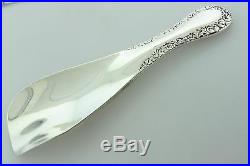 Antique 1950's Sterling Silver Shoe Horn with Floral Handle Design
