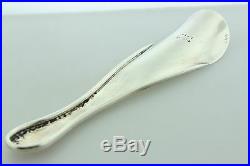 Antique 1950's Sterling Silver Shoe Horn with Floral Handle Design