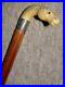 Antique-Bovine-Horn-Horse-Head-WithGlass-Eyes-Walking-Stick-Cane-With-Silver-Collar-01-pdx